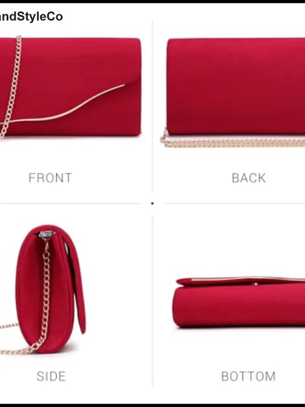 Faux Suede Evening Clutch Purse with Chain Strap, Formal Handbag